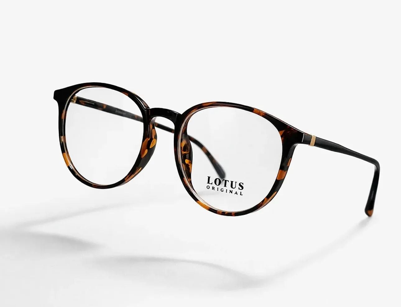 Lotus Original - Kaplumbağa Desenli Retro Yuvarlak Gözlük Çerçevesi