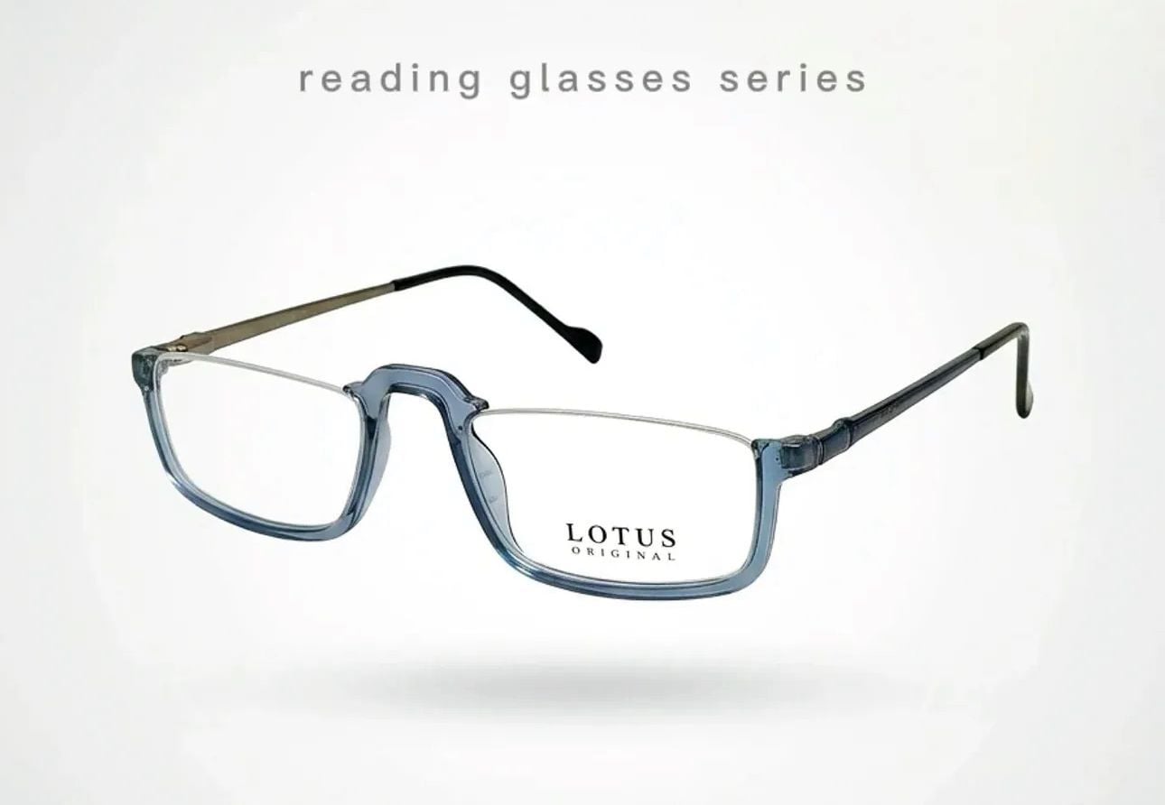 Lotus Original Reading Glasses - Şeffaf Mavi Yakın Okuma Gözlüğü Çerçevesi