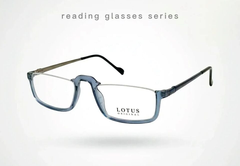 Lotus Original Reading Glasses - Şeffaf Mavi Yakın Okuma Gözlüğü Çerçevesi